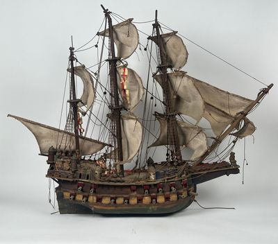 une image représentant la maquette d'un bateau pirate