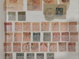 a picture of a picture of a wall with stamps on it