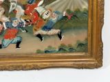 a picture of a painting of a group of people on a field