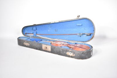 a blue case with a fish in it on a white surface