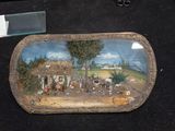 a picture of a painting on a tray on a table