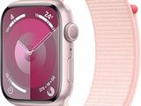 an image of a pink apple watch with a pink band
