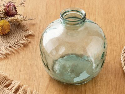 Lot DE 27 Vases Verre Recycle D32cm H35cm Transparent