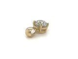 a close up of a diamond ring on a white background