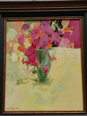 CLOS Michel (1934-2015) – « Nature morte au bouquet rose » 1…