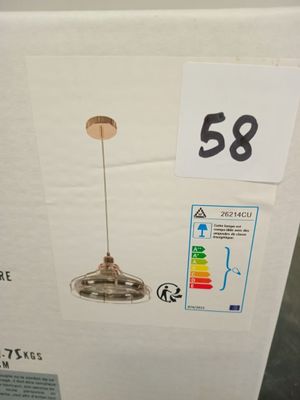 @@@ 1 suspension métal et verre cuivre - NEUF EN CARTON - VE…