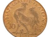 l'image d'une pièce d'or ornée d'un coq