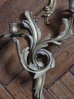 DEUX PAIRES D'APPLIQUES à deux bras de lumière en bronze et … (photo 3)