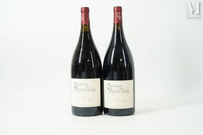 deux bouteilles de vin posées l'une à côté de l'autre sur une table