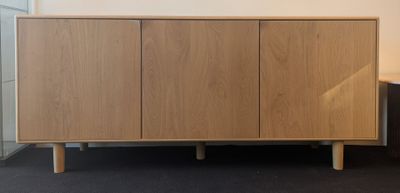 an image of a wooden cabinet in an office