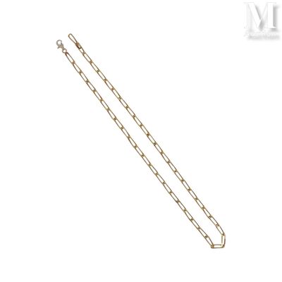 Chaîne Chaîne en or 18K (750°/°°) à maille gourmette, le fer…