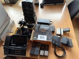 a table with a lot of electronics on it