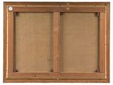 an image of a wooden frame with two doors on it
