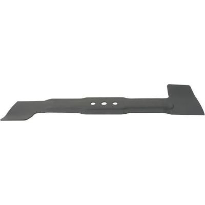 a close up of a black plastic blade on a white background