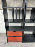 Étagère bibliothèque en aggloméré noir composée de 2 élément… (photo 2)