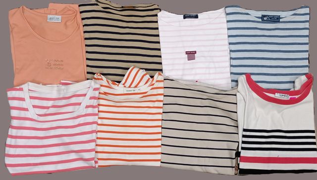 Lot de 8 tee-shirts en coton dont St JAMES, MANOUKIAN. T 42 à vue