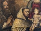 an image of a painting of a family with a baby