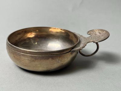 Tastevin ou Tasse à vin en argent, - Photo 1