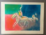 une image d'un tableau représentant un homme à cheval