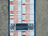 a close up of a poster on the ground with a lot of information on it