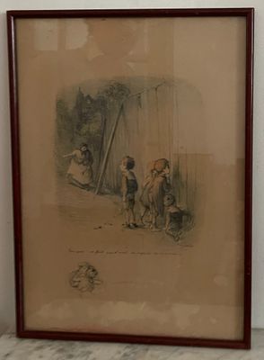 une photo d'une photo représentant un garçon et une fille dans les bois