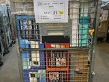 a cart that has a lot of items in it