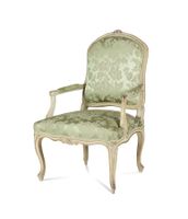 FAUTEUIL EN BOIS PEINT