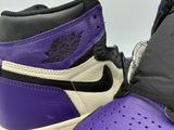nike air jordan 1 retro court purple / black - white