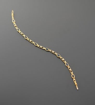 Bracelet en or jaune 18K 750 millièmes à maille fantaise alt…
