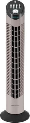 un gros plan d'un purificateur d'air en forme de tour sur fond blanc