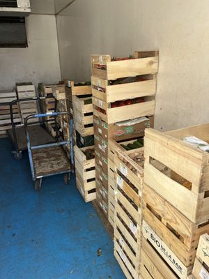 Etagère en PVC Deux chariots pour palettes en métal laqué bl…