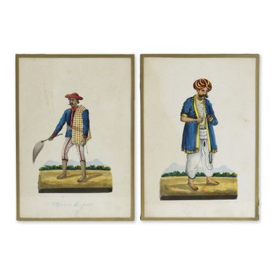 deux tableaux représentant un homme au turban et un homme au turban