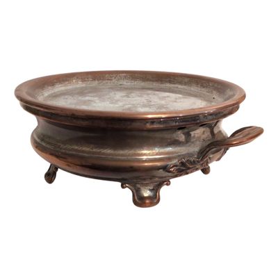 RECHAUD en métal argenté H.: 11 cm l.