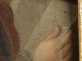a painting of a man holding a book in his hand