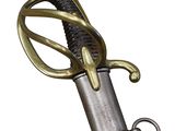 an image of a close up of a sword on a white background