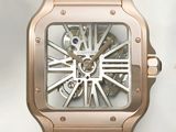 une image représentant une montre au boîtier en or rose sur fond blanc