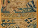 an image of a tapestry hanging on a wall in a room