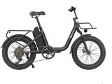 une photo d'un vélo électrique noir équipé d'un panier à l'arrière