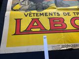 a large poster on the side of a building advertising labor day