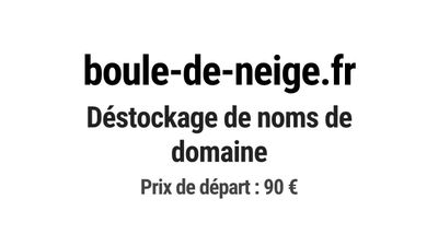 Nom de domaine boule-de-neige.fr.