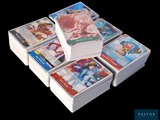 a lot of cards that are stacked on top of each other