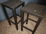pair of wicker bar stools for sale