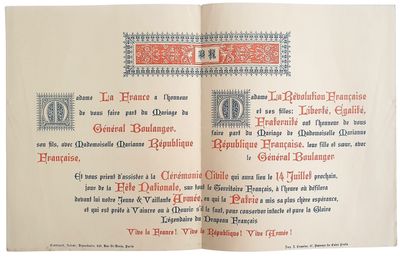 un livre ouvert orné d'un motif rouge et noir