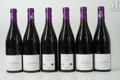 six bouteilles de vin sont alignées sur une table