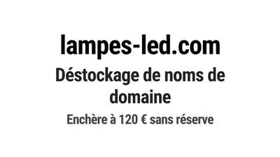 Nom de domaine lampes-led.com. Catégorie: Énergie et ressour…