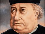 tableau représentant le portrait d'un homme coiffé d'un chapeau noir