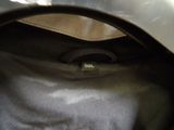 a close up of a bag with a label on it