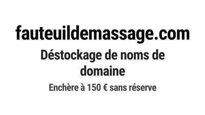 Nom de domaine fauteuildemassage.