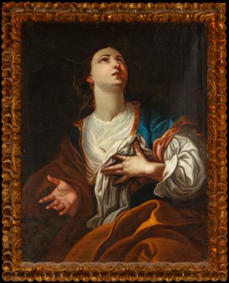 une image représentant un tableau où l'on voit une femme tendant les mains