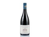 a bottle of red wine on a white background
